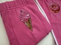 Sevgili Kombini - Donut Baskılı PEMBE İç Çamaşırı Takımı