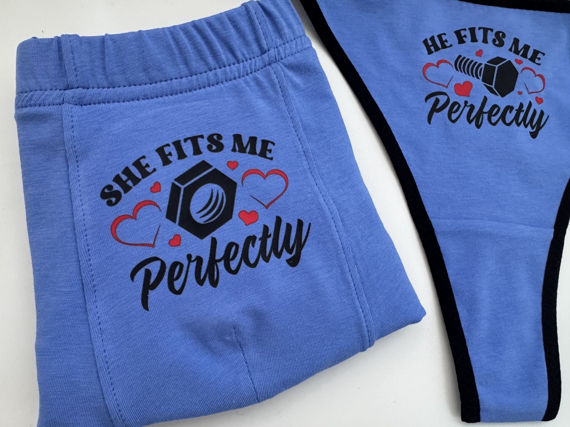 Sevgili Kombini - FitsMe Baskılı MAVİ İç Çamaşırı Takımı