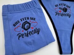 Sevgili Kombini - FitsMe Baskılı MAVİ İç Çamaşırı Takımı