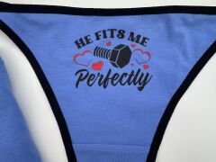 Sevgili Kombini - FitsMe Baskılı MAVİ İç Çamaşırı Takımı