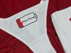 Sevgili Kombini - Please Charge Baskılı BEYAZ İç Çamaşırı Takımı