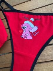 Sevgili Kombini -Stitch Forever in Love Çift Boxer Takımı