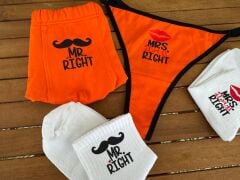 Çoraplı İç Çamaşırı Takımı - Mr. Right Çift Boxer Takımı