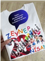 23 NİSAN BASKILI - İSME ÖZEL ÇOÇUK T-SHİRT