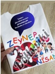 23 NİSAN BASKILI - İSME ÖZEL KADIN T-SHİRT