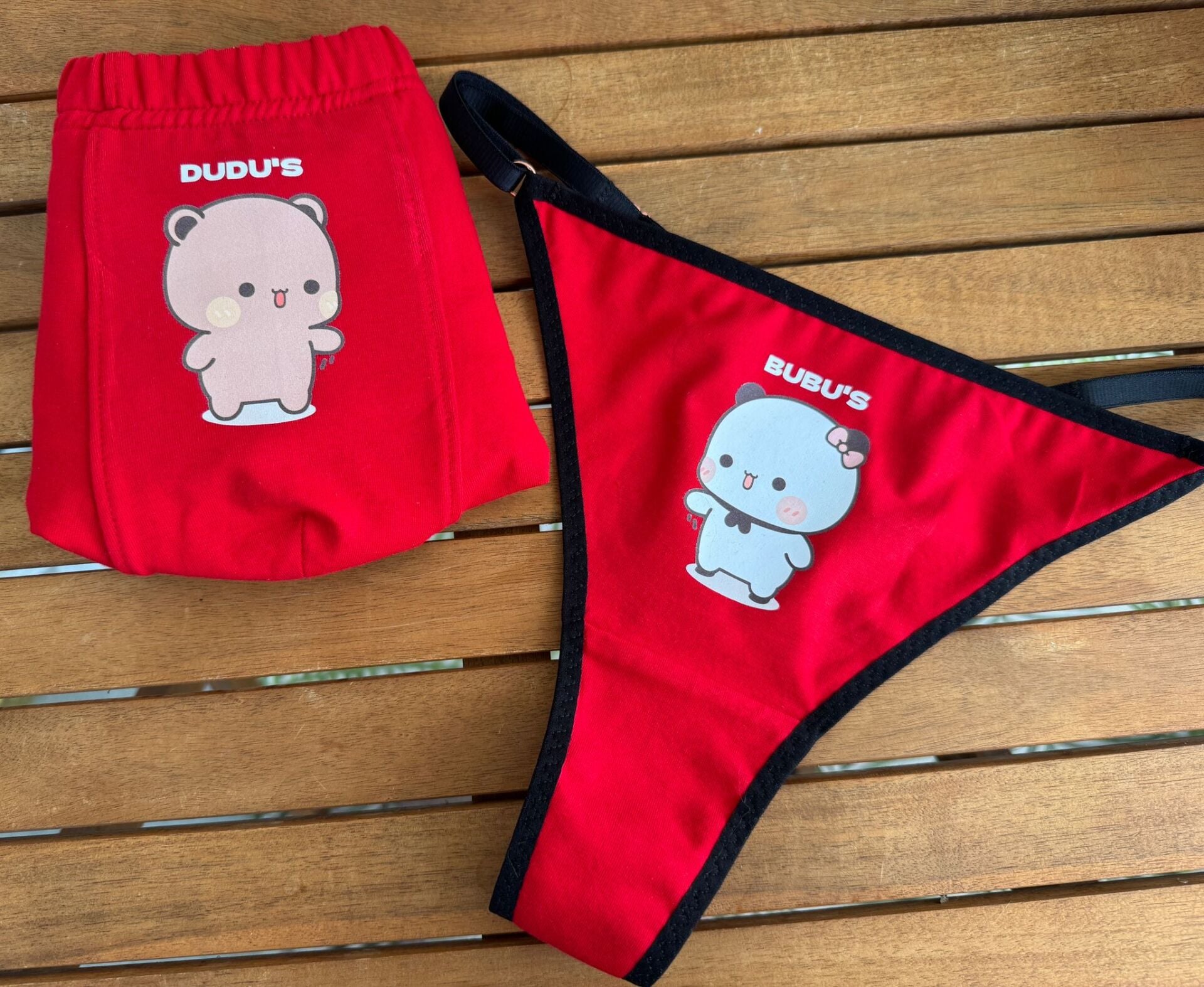 Sevgili Kombini - Kişiye Özel Dudu's & Bubu's Boxer Takımı