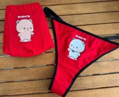 Sevgili Kombini - Kişiye Özel Dudu's & Bubu's Boxer Takımı